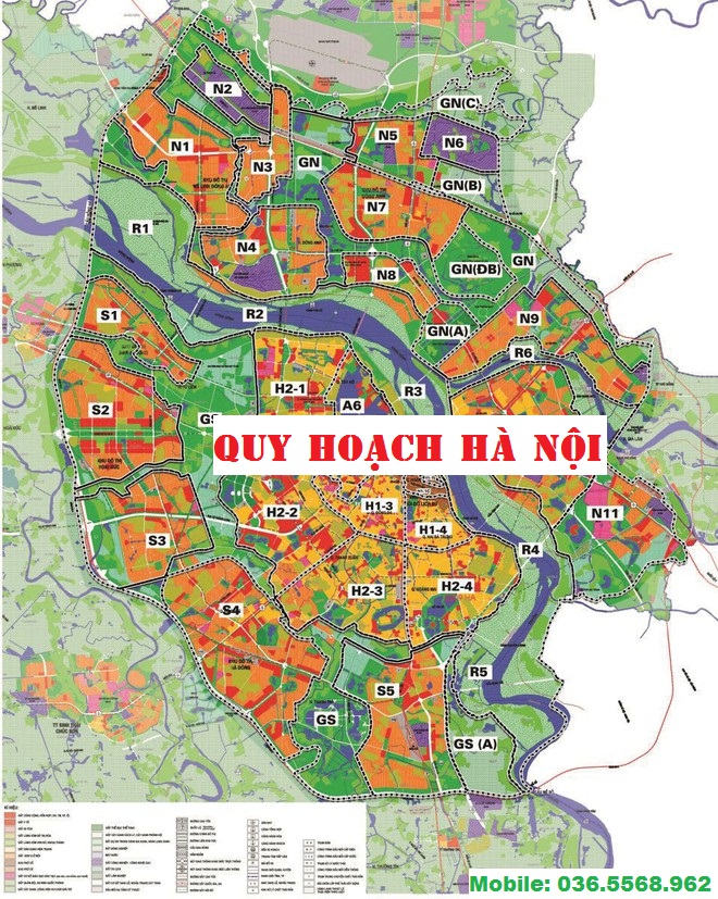 Bản đồ Kế hoạch sử dụng đất 2021 – 2030 huyện Thanh Oai